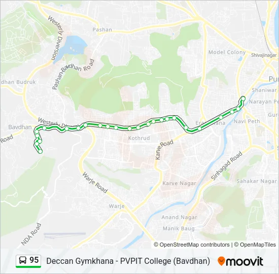 95 Bus Line Map