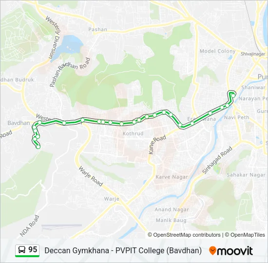 95 Bus Line Map
