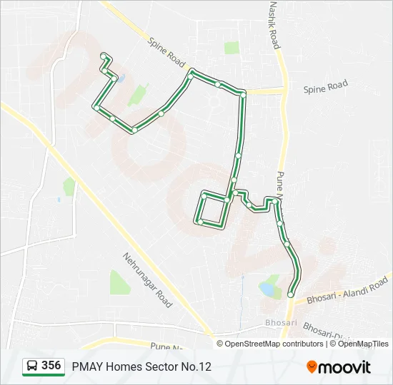 356 Bus Line Map