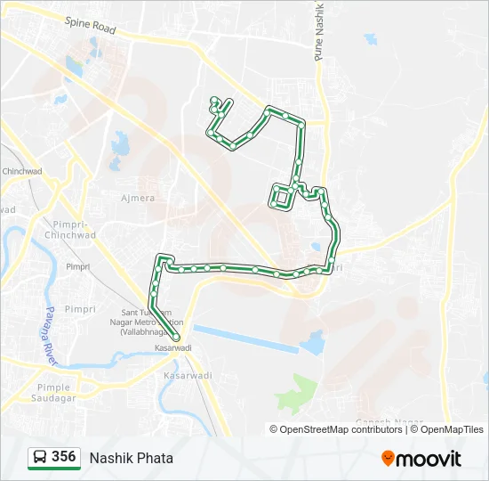 356 Bus Line Map