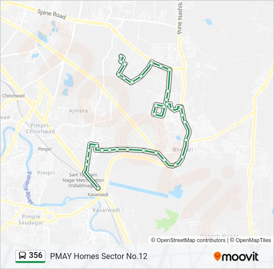 356 Bus Line Map