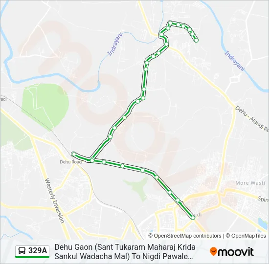 329A Bus Line Map