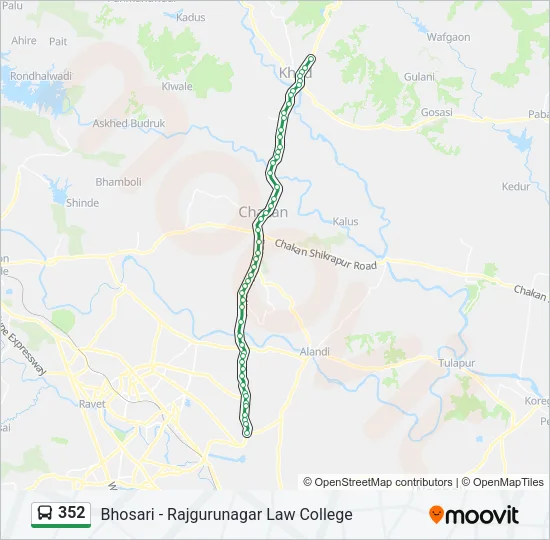 352 Bus Line Map