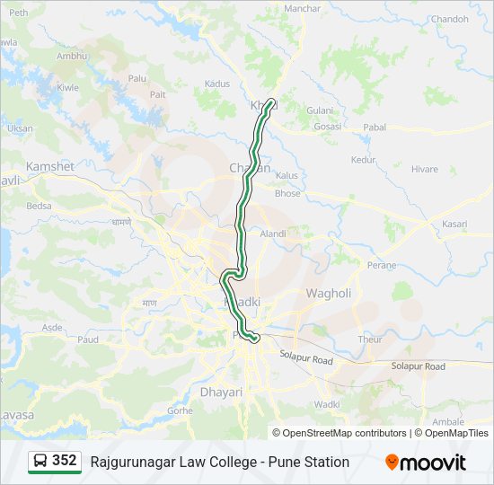 352 Bus Line Map