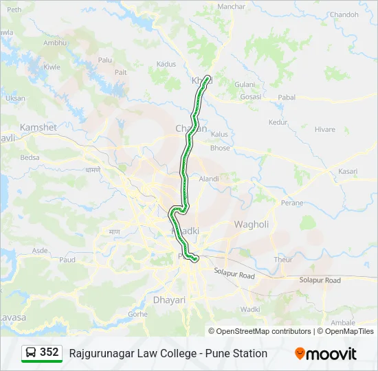 352 Bus Line Map