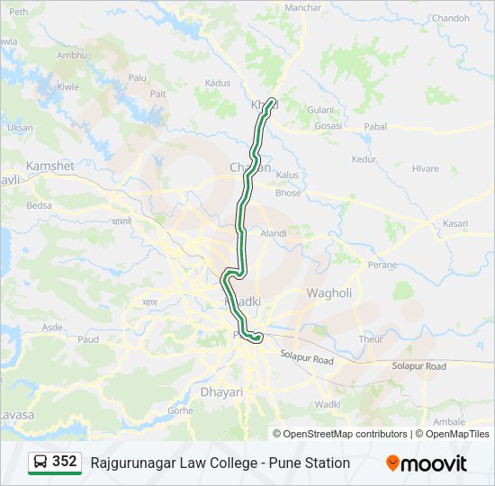 352 Bus Line Map