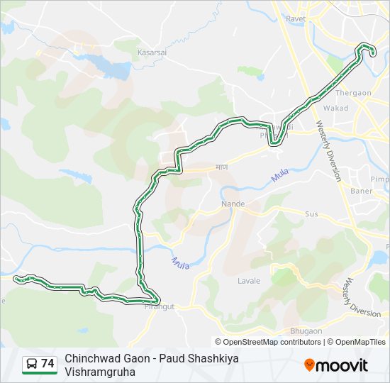 74 Bus Line Map