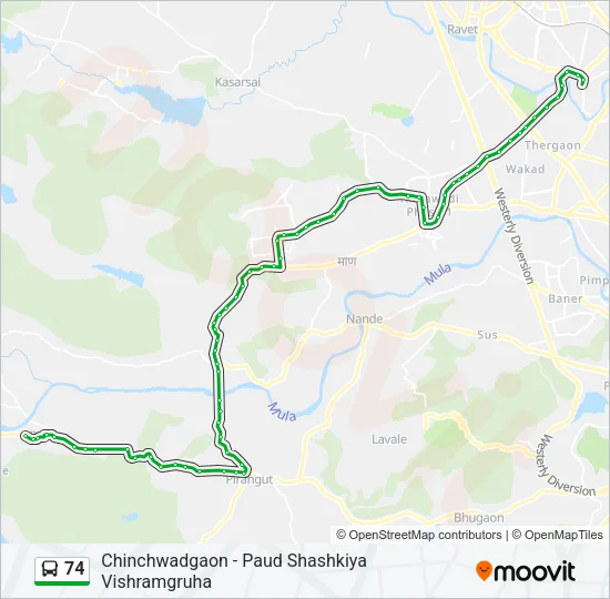 74 Bus Line Map
