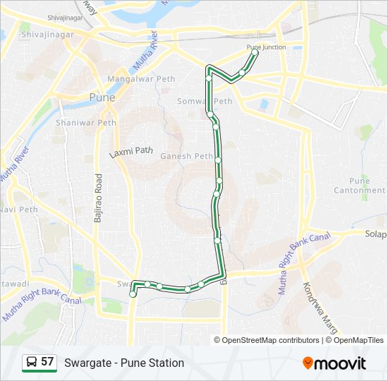 57 Bus Line Map