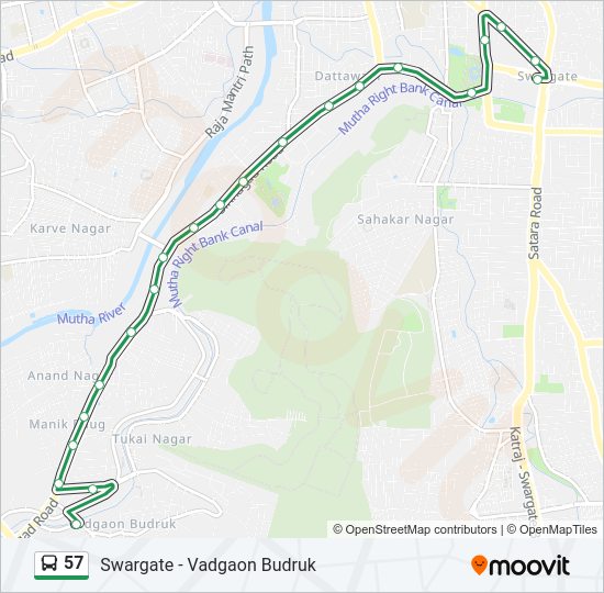 57 Bus Line Map