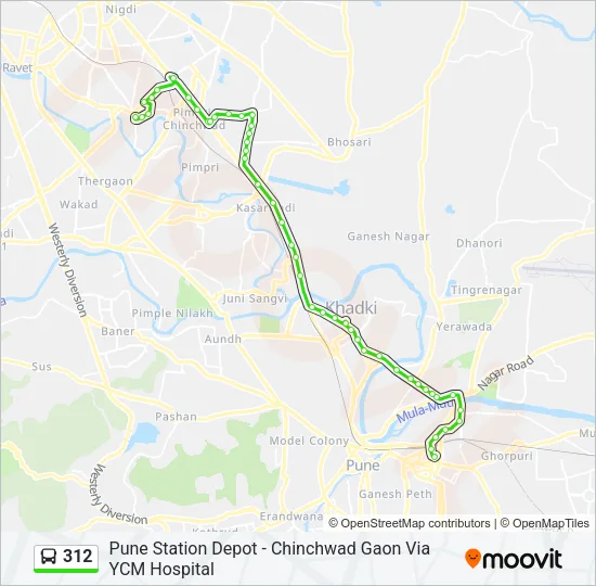 312 Bus Line Map