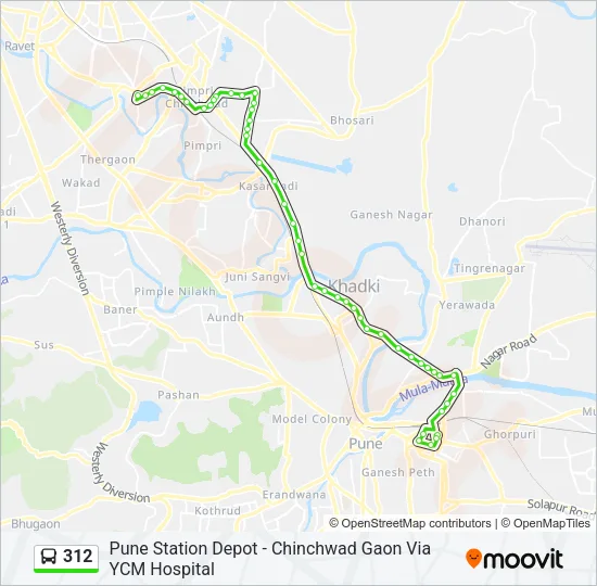 312 Bus Line Map
