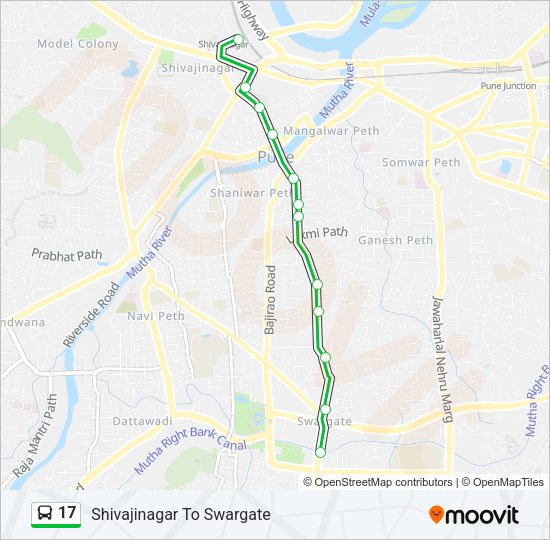 17 Bus Line Map