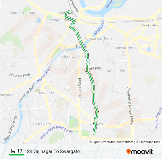 17 Bus Line Map