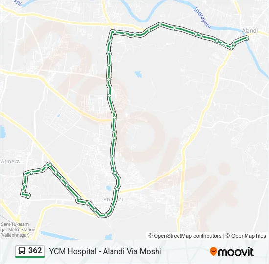 362 Bus Line Map