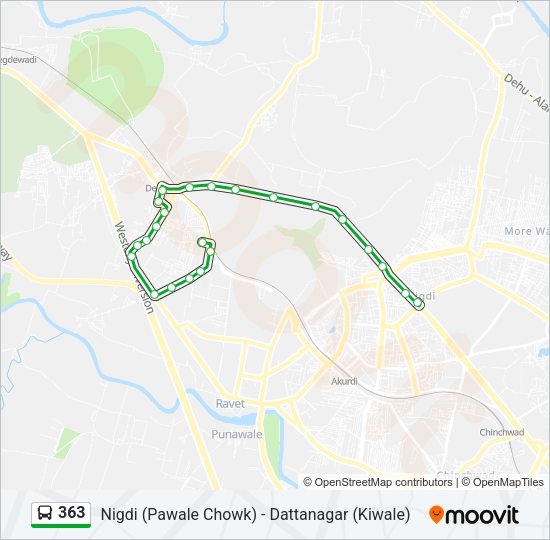 363 Bus Line Map