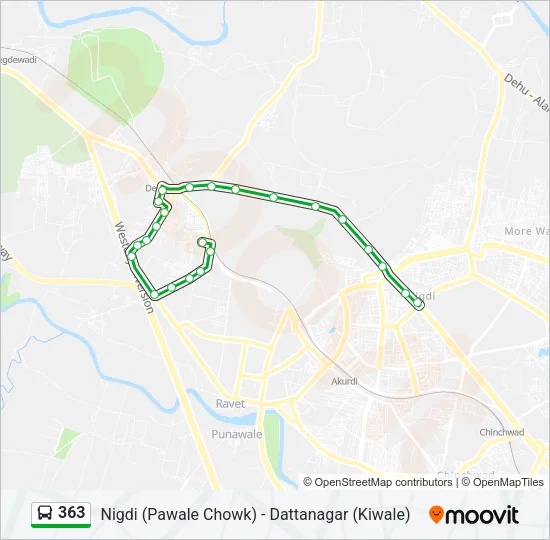 363 Bus Line Map