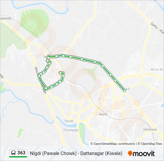 363 Bus Line Map
