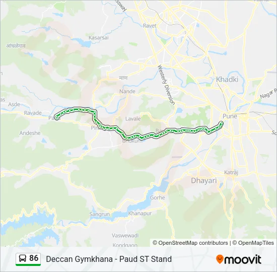 86 Bus Line Map