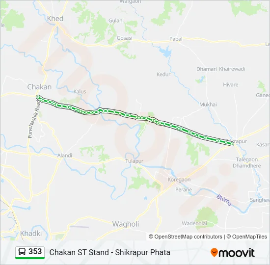 353 Bus Line Map