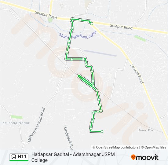 H11 Bus Line Map