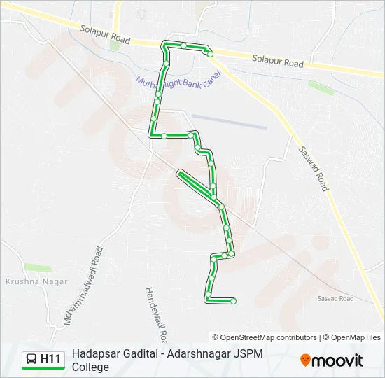 H11 Bus Line Map