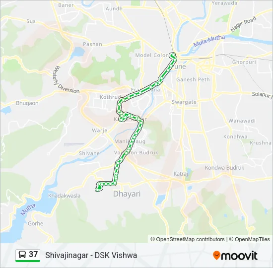 37 Bus Line Map