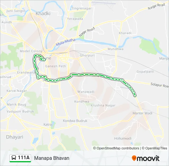 111A Bus Line Map