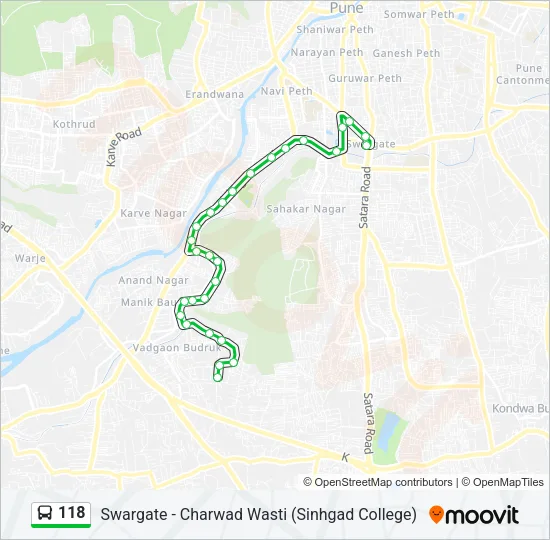 118 Bus Line Map