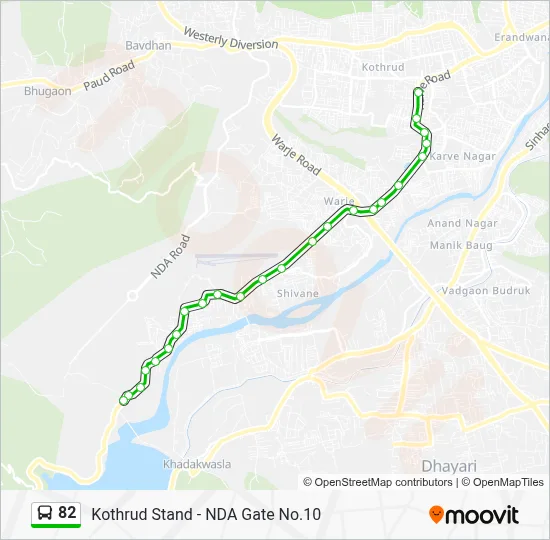 82 Route: Schedules, Stops & Maps - Kothrud Stand (Updated)