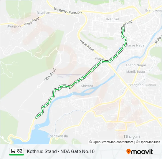 82 Bus Line Map