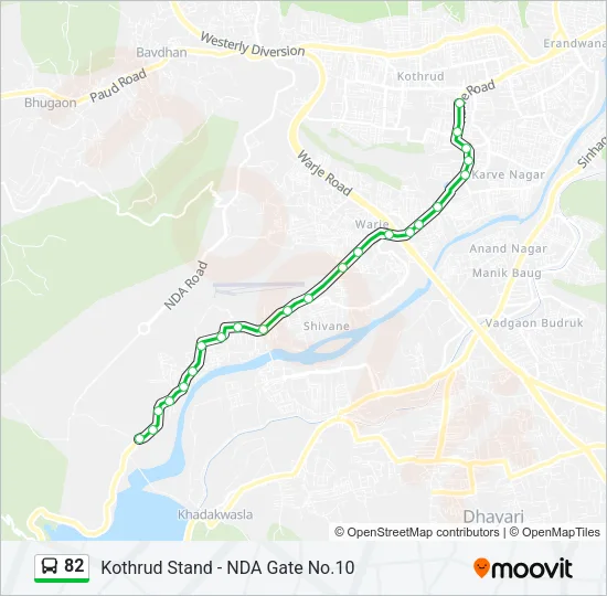 82 Bus Line Map