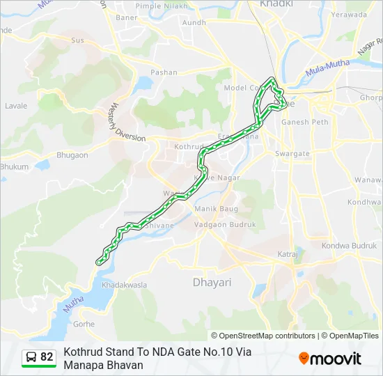 82 Bus Line Map