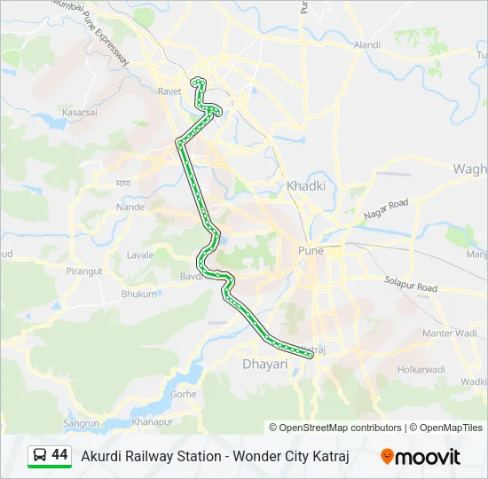 44 Bus Line Map