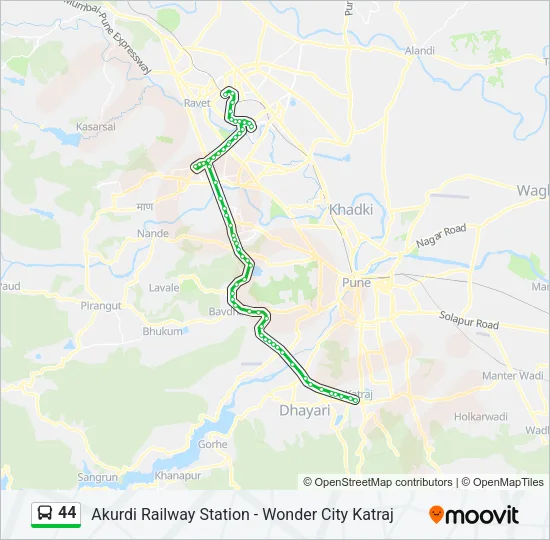 44 Bus Line Map