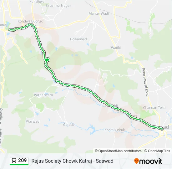 209 Bus Line Map