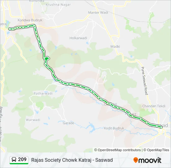209 Bus Line Map