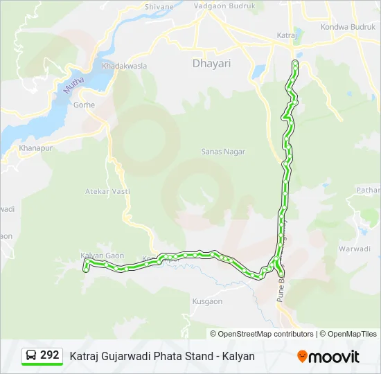 292 Bus Line Map