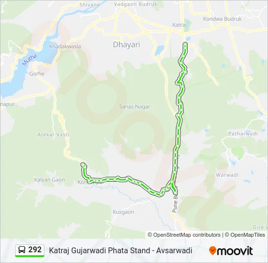292 Bus Line Map