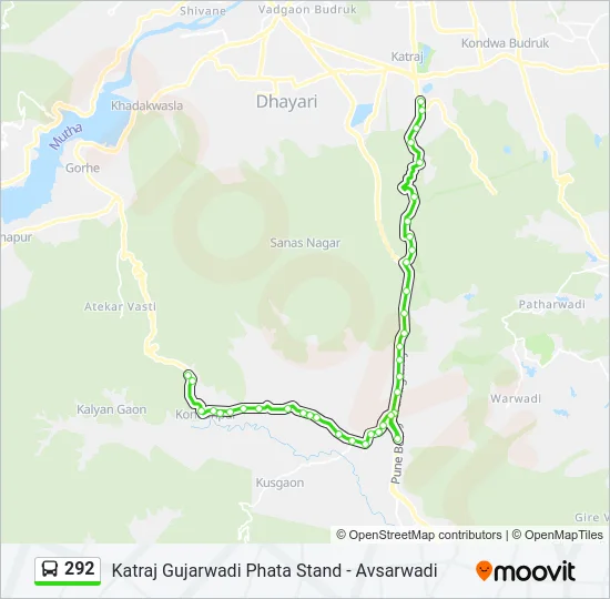 292 Bus Line Map