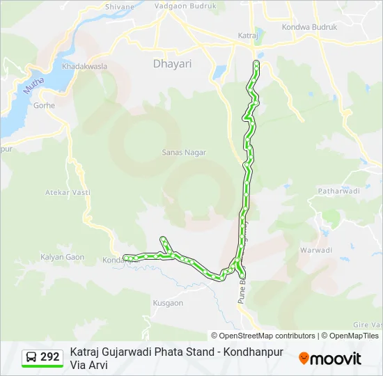 292 Bus Line Map