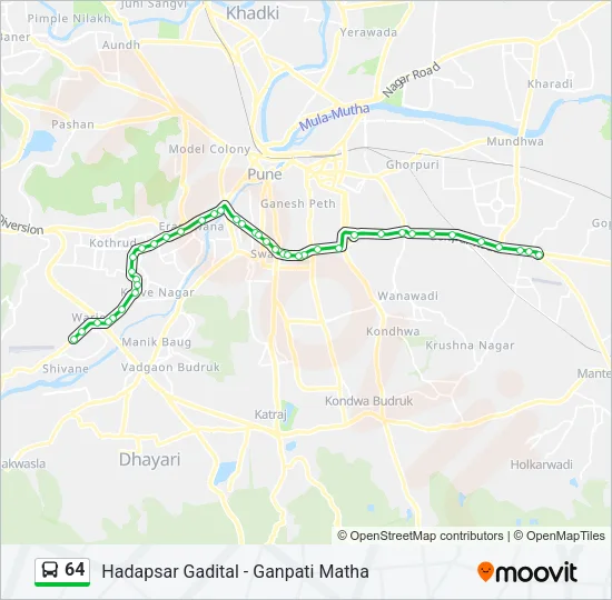 64 Bus Line Map