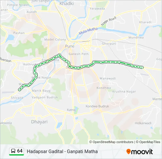 64 Bus Line Map