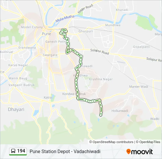 194 Bus Line Map