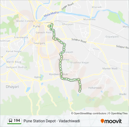 194 Bus Line Map