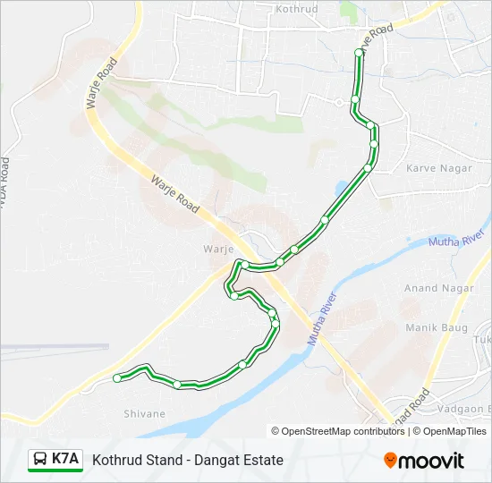 K7A Bus Line Map