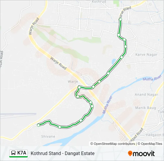 K7A Bus Line Map