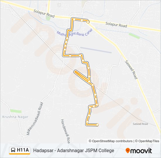 H11A Bus Line Map