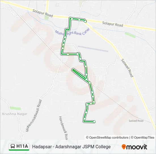 H11A Bus Line Map