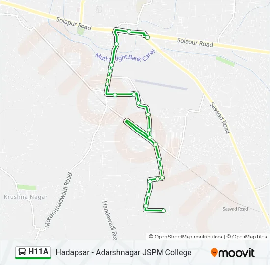 H11A Bus Line Map